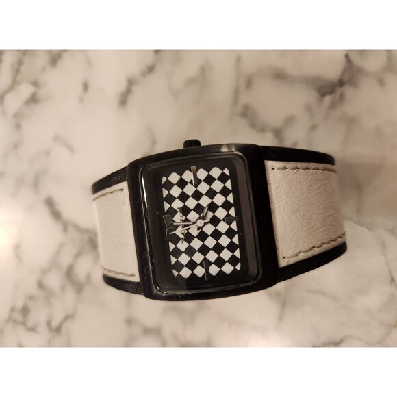 Vestal Mini Purgatory Watch Black & White Diamond Dial & Strap A Unisex Classic - Picture 2 of 3